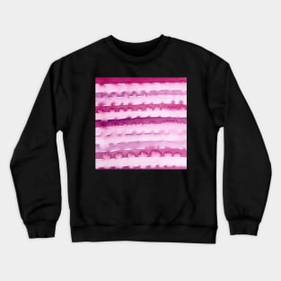 Abstract Watercolor Stripes in pink Crewneck Sweatshirt